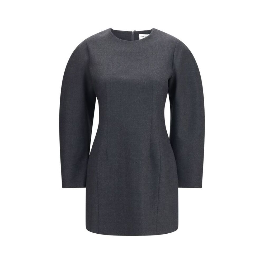 P.A.R.O.S.H. Gray Wool Oves Aries Casual Women's Dress